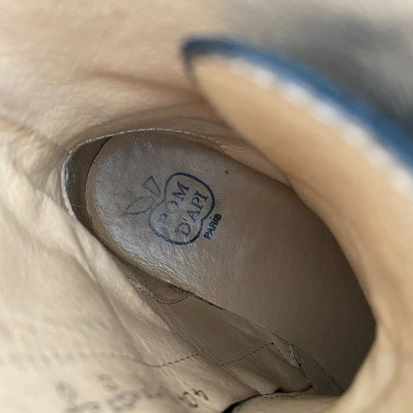 ** KIDS ** Pom D'Api "Sid Ranger" Silver Polka Dot Suede Boots, size 35 - Picture 10 of 16